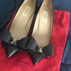 Authentic Valentino Garavani Big Bow Kitten Heels